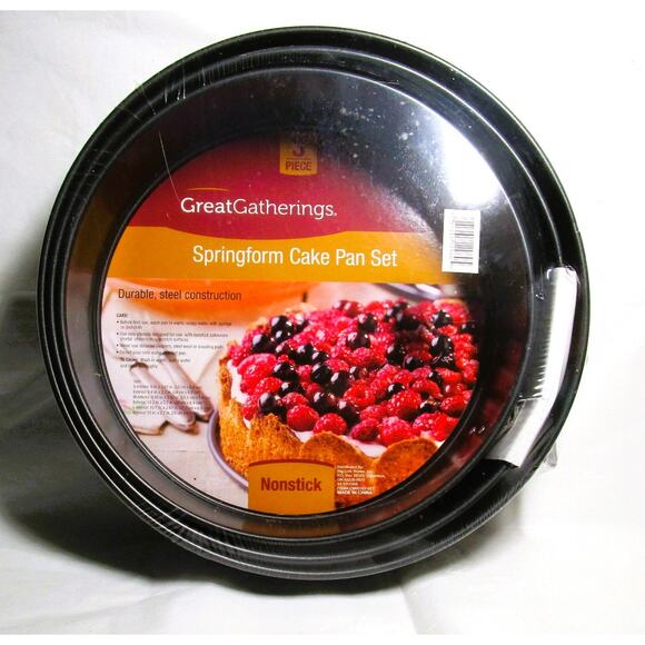 Great Gatherings Other - Great Gatherings Springform Cake Pan Set Carbon Steel Black 9-10 Inches